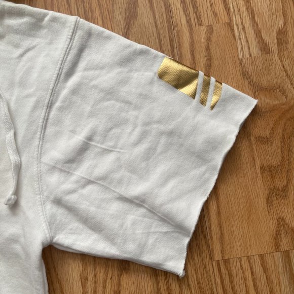 NEW POPULAR DEMAND ZUMIEZ GOLD CROPPED HOODIE SZ S - Picture 3 of 7